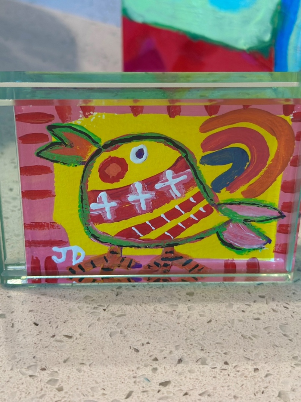 ACEO Original Art Cards - Whimsical Birds (Set of 4) Hand-Painted, One-of-a-Kind